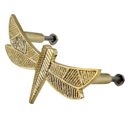 Golden Dragonfly Iron Cabinet Handles